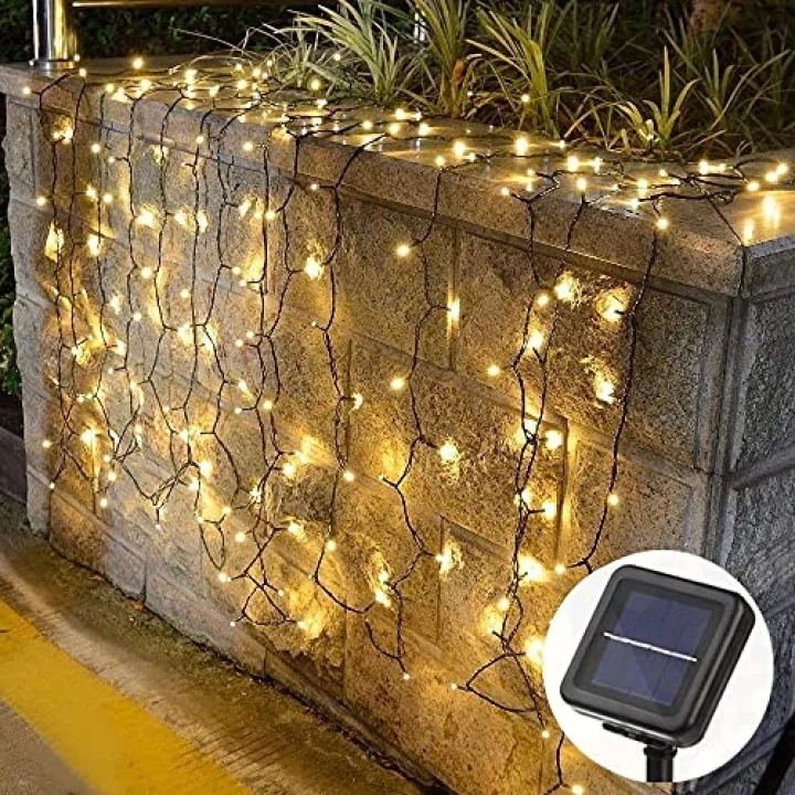 TechnoSmart Solar 100 Ledli 12 Metre Bahçe Aydınlatma Dekorasyon Güneş Enerjili Led Sarı Işık