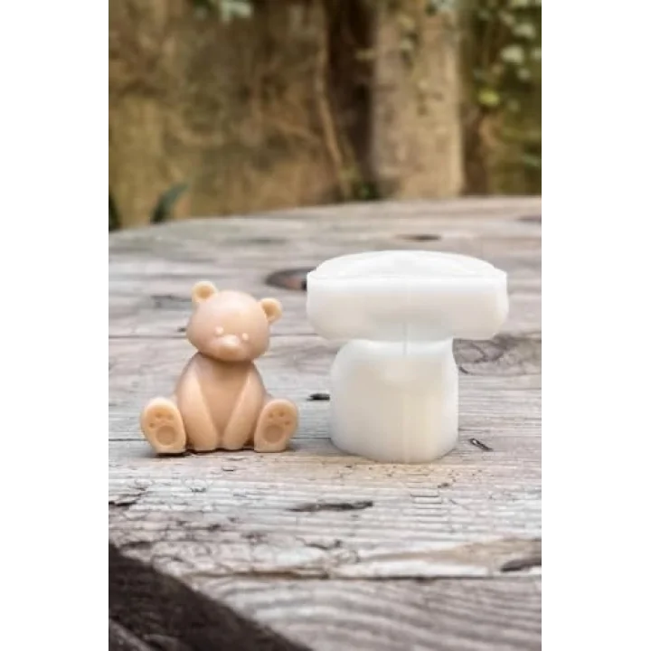 Teddy Bear Mini Tekli Mum Kalıbı (Silikon)