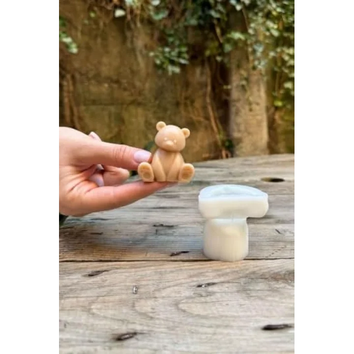 Teddy Bear Mini Tekli Mum Kalıbı (Silikon)