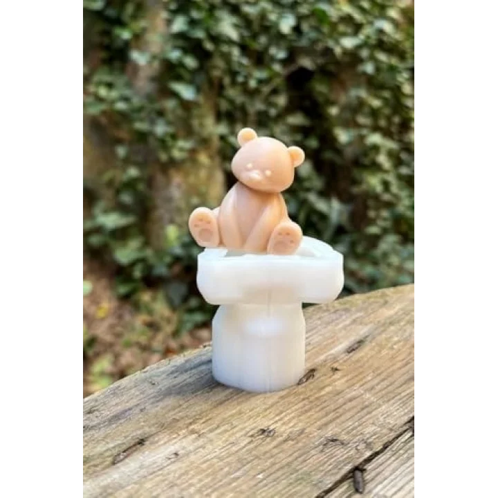 Teddy Bear Mini Tekli Mum Kalıbı (Silikon)