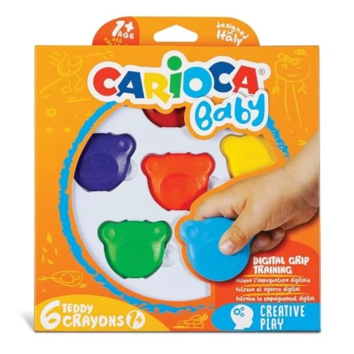 Teddy Bebek Crayons 6Li +1 Yaş