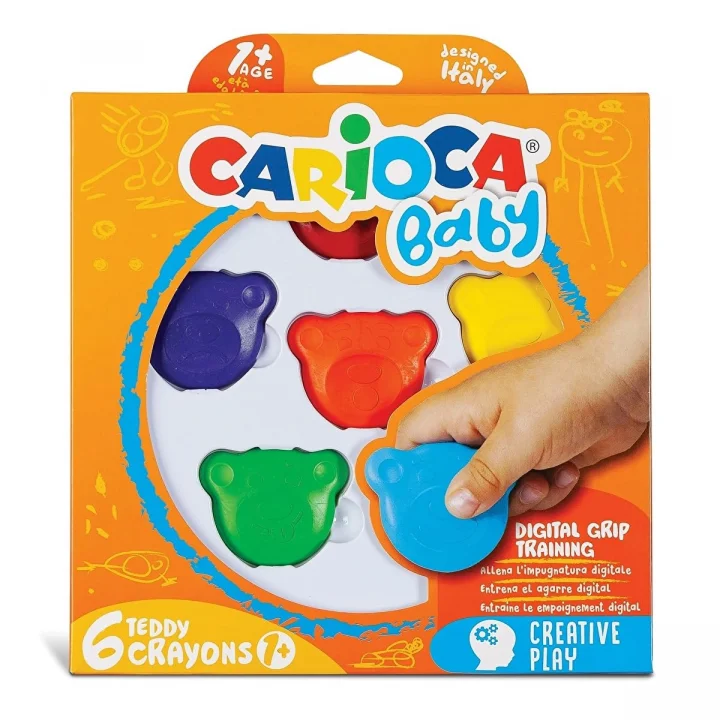 Teddy Bebek Crayons 6Li +1 Yaş
