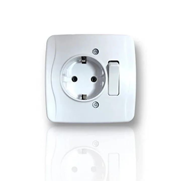 Tek-İş 524335 Priz Anahtarlı, Beyaz