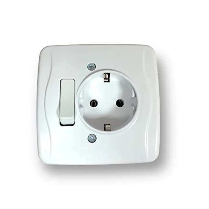 Tek-İş 524335 Priz Anahtarlı, Beyaz