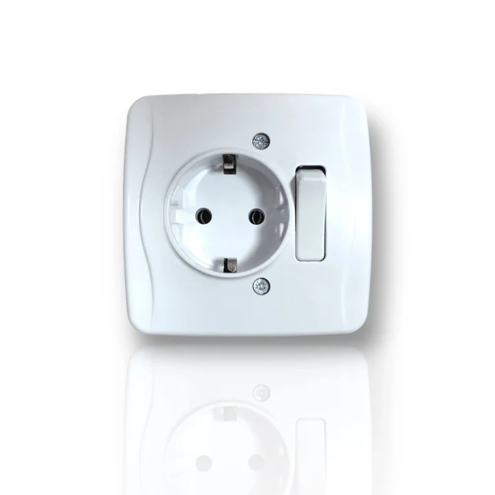 Tek-İş 524335 Priz Anahtarlı, Beyaz