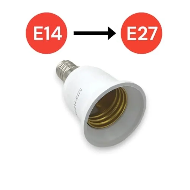 Tek-İş E14 den E27 e Dönüştürücü Duy - Pratik ve Güvenli Çözüm E27 To E14 Duy Dönüştürücü