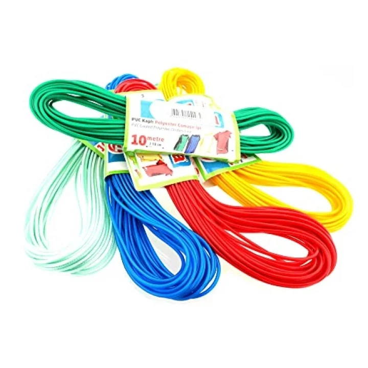 Tek-İş Pvc Kaplı Çamaşır İpi, 10 Metre, Renkli