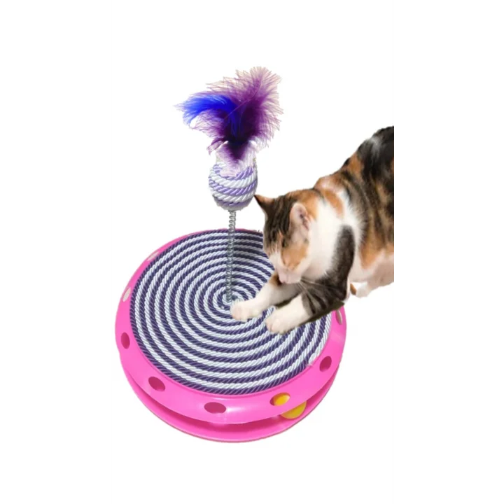 Tek Katlı Eğlenceli Kedi Oyuncağı Ve Tırmalama (MOR)