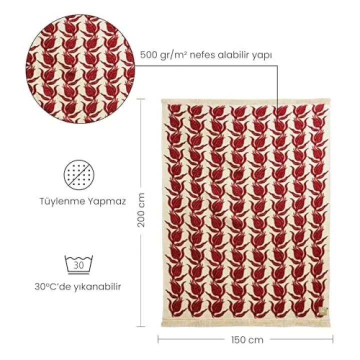 Tek Kişilik Battaniye 150 x 200 cm (Lalezar)