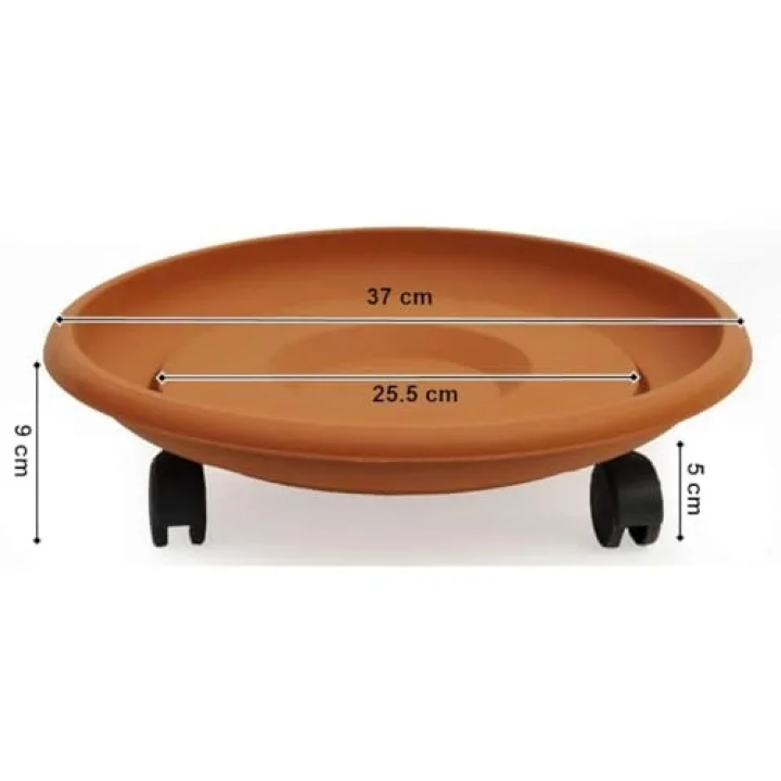 Tekerlekli Saksı Altığı 37 CM KAHVE 721053