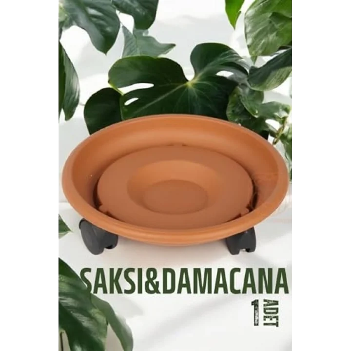 Tekerlekli Saksı Altığı 37 CM KAHVE 721053