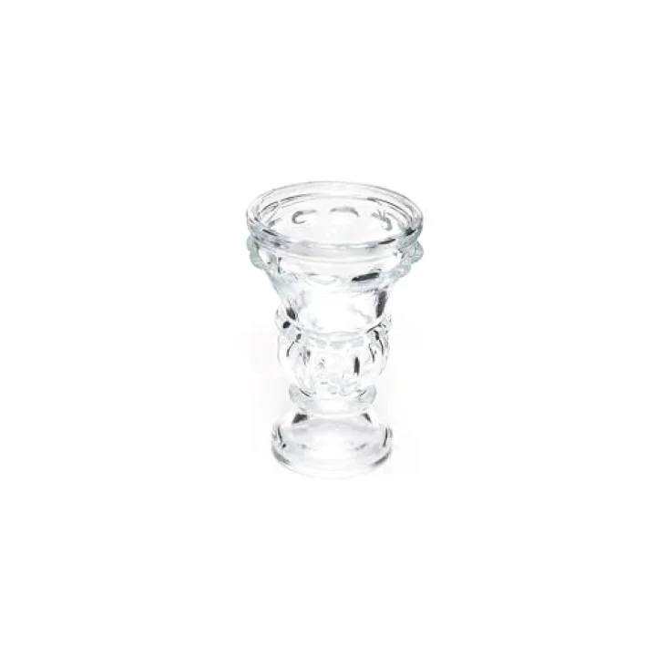Tekli Kristal Cam Şamdan Mumluk