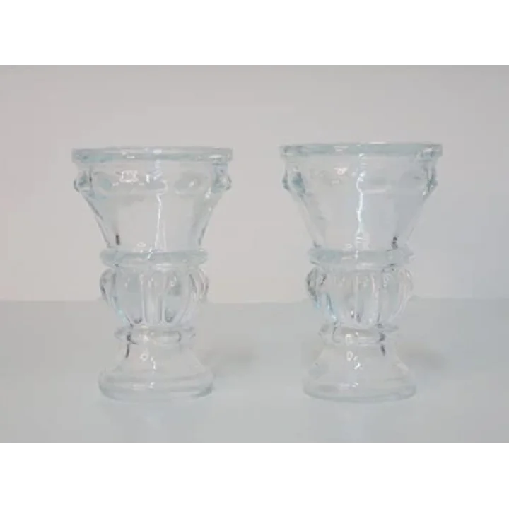 Tekli Kristal Cam Şamdan Mumluk
