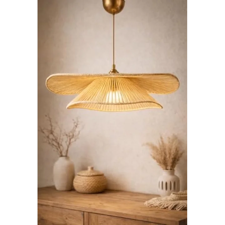 Tekli Sarkıt Avize Modern Metal Tavan Aydınlatma, E27 Duy, Ayarlanabilir Yükseklik 51–60 cm, 50×54 cm – Duvela Handmade