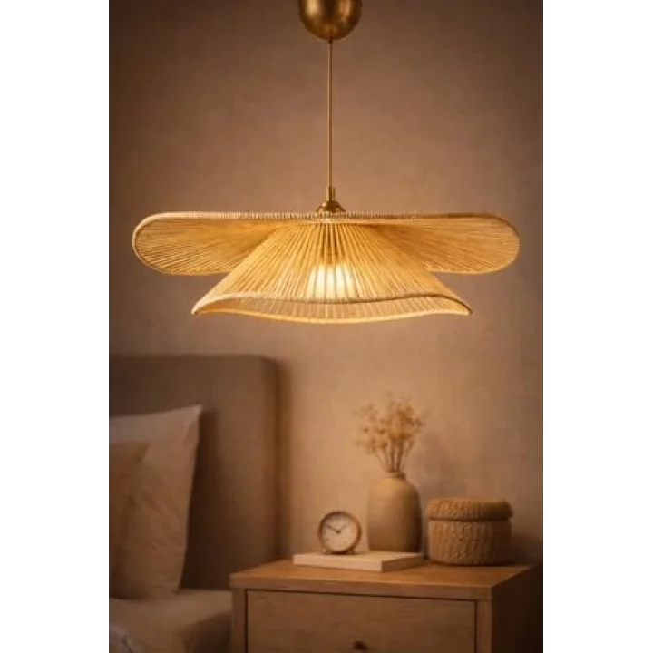 Tekli Sarkıt Avize Modern Metal Tavan Aydınlatma, E27 Duy, Ayarlanabilir Yükseklik 51–60 cm, 50×54 cm – Duvela Handmade