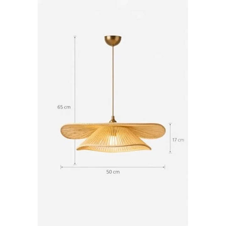Tekli Sarkıt Avize Modern Metal Tavan Aydınlatma, E27 Duy, Ayarlanabilir Yükseklik 51–60 cm, 50×54 cm – Duvela Handmade