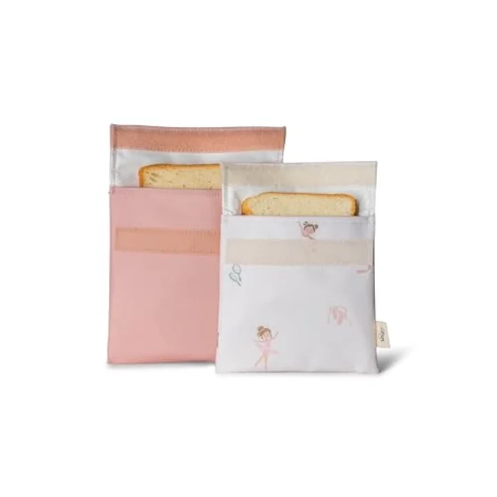 Tekrar Kullanılabilir Sandviç Çantası 2li Set - Ballerina 1060186