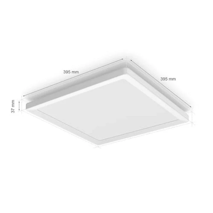 Tento WCA Slim Kare Tavan Paneli 40x40cm - Beyaz - 25.000 Saat Ampul Kullanım Ömrü