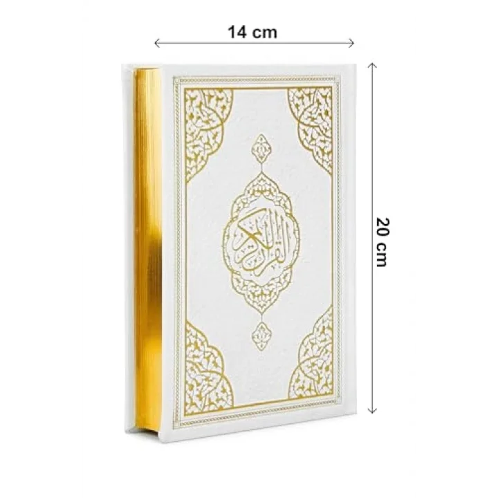 Termo Deri Ciltli - Medine Hatlı - Hafız Boy - Kuranı Kerim - Beyaz