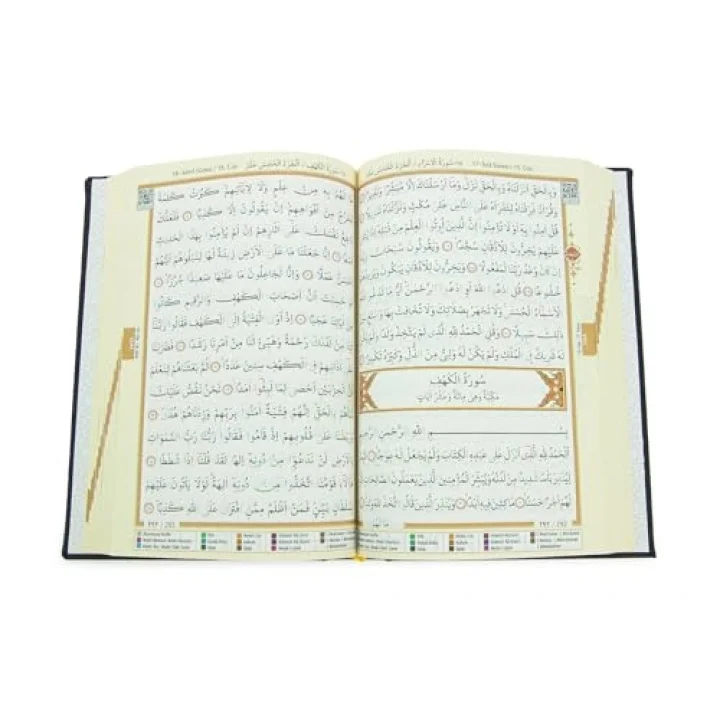 Termo Deri Ciltli Tecvidli Bilgisayar Hattı Arapça Orta Boy Kuranı Kerim - Siyah