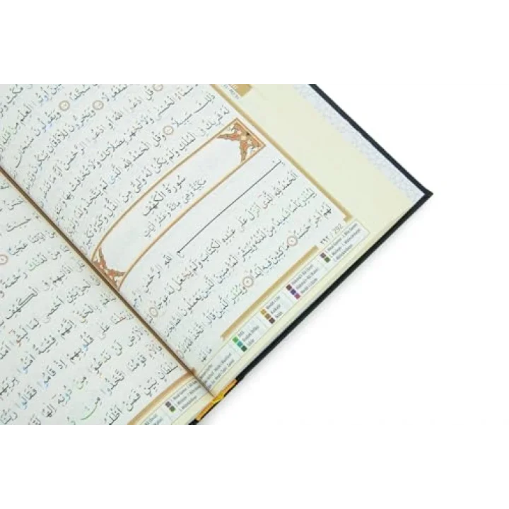 Termo Deri Ciltli Tecvidli Bilgisayar Hattı Arapça Orta Boy Kuranı Kerim - Siyah