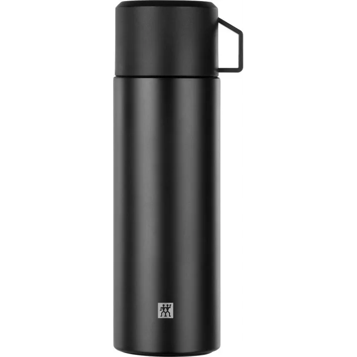 Termos, Entegre Fincan, Termos Sürahi, Çift Duvarlı Yalıtım, 1 Litre, Siyah