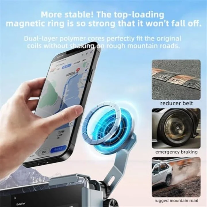 Tesla Araba ile Uyumlu ve Multimedia Ekranlı Arabalar ile Uyumlu Mag Screen Için Universal Araç Için Akıllı Telefon Tutucusu | SU7Y