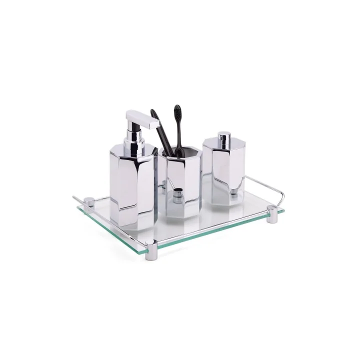 Tezgah Üstü Diş Fırçalığı Krom Renk 102X70X70 Mm