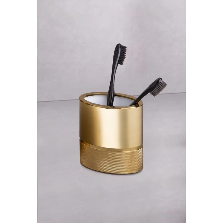 Tezgah Üstü Mat Gold Diş Fırçalığı