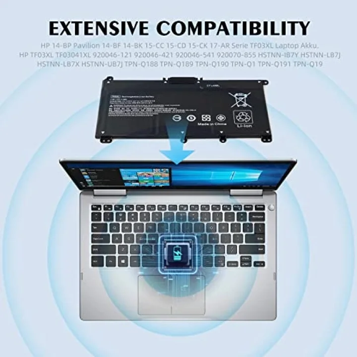 TF03XL 920070-855 920046-421 HP Pavilion 17-AR 15-CC 15-CD 14-CD 14M-CD 14-BF 14-BK 17-AR050WM 15-CC023CL 15-CC563ST 15-CD04040 WM 14-C. D0003DX 14M-CD0001DX HSTNN-UB7J HSTNN-IB7Y