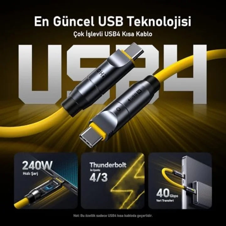 The Future Creative Power 8-in-1 240W Type-C to Type-C PD 3.1 Süper Hızlı Şarj/Data Kablo Seti