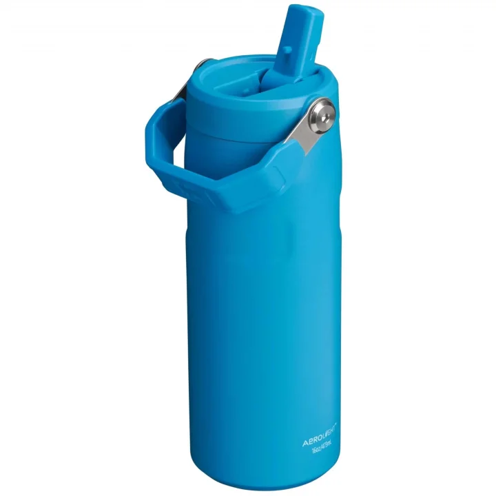 The IceFlow Flip Straw 2.0 Pipetli Termos 0.47 LT (16 OZ) - Azure