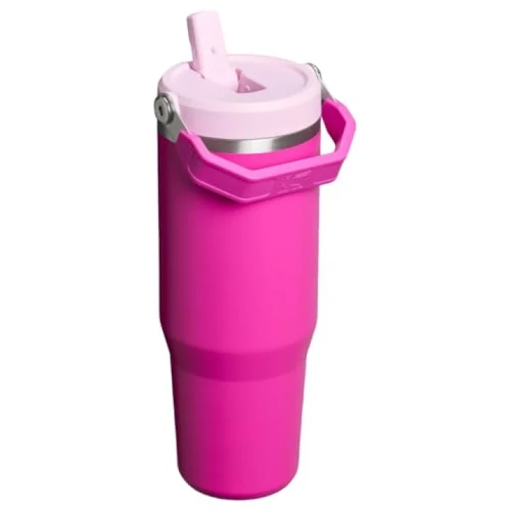 The IceFlow Flip Straw 2.0 Tumbler 0.89L Pembe Termos