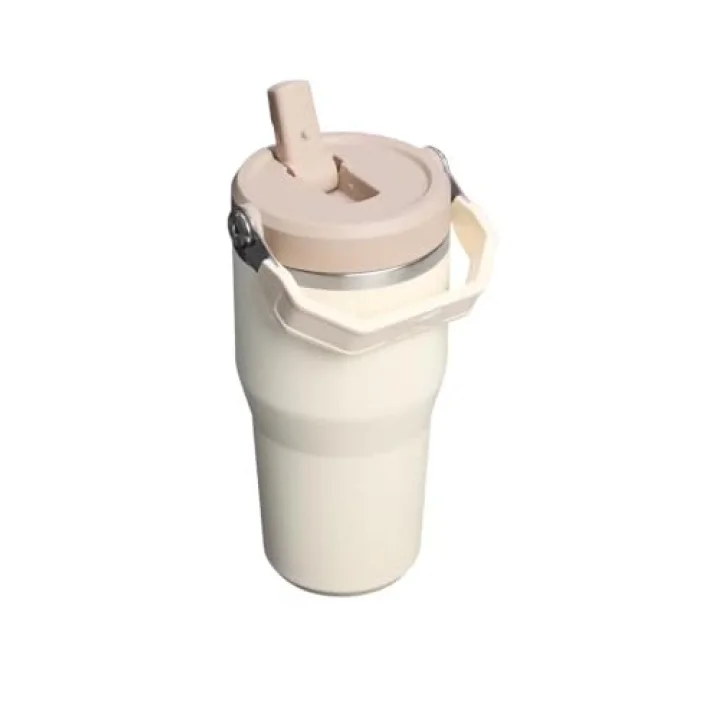 The IceFlow Flip Straw Pipetli Termos Bardak 0.59 LT Matara Bej, 10-13425-0119