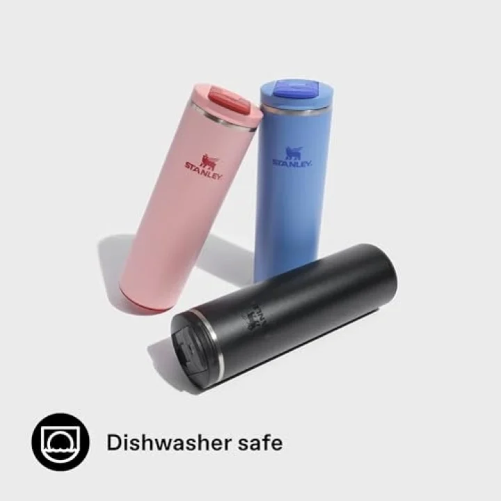 The Transit FlipTop Mug Termos 0.47 Litre - Pembe Kuvars (Rose Quartz) | Paslanmaz Çelik