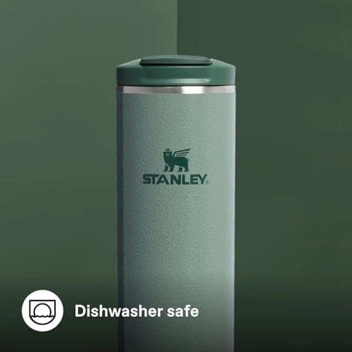 The Transit FlipTop Mug Termos 0.47 Litre - Yeşil (Hammertone Green) | Paslanmaz Çelik