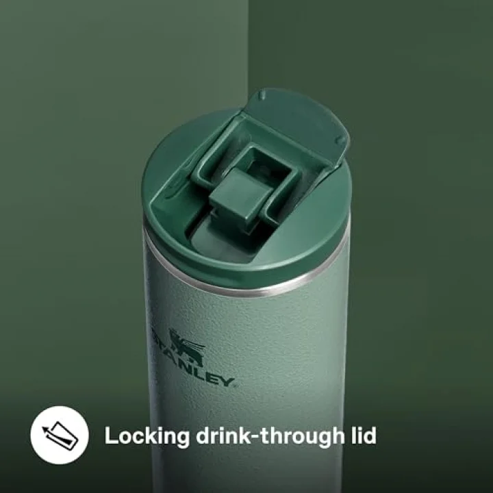 The Transit FlipTop Mug Termos 0.47 Litre - Yeşil (Hammertone Green) | Paslanmaz Çelik