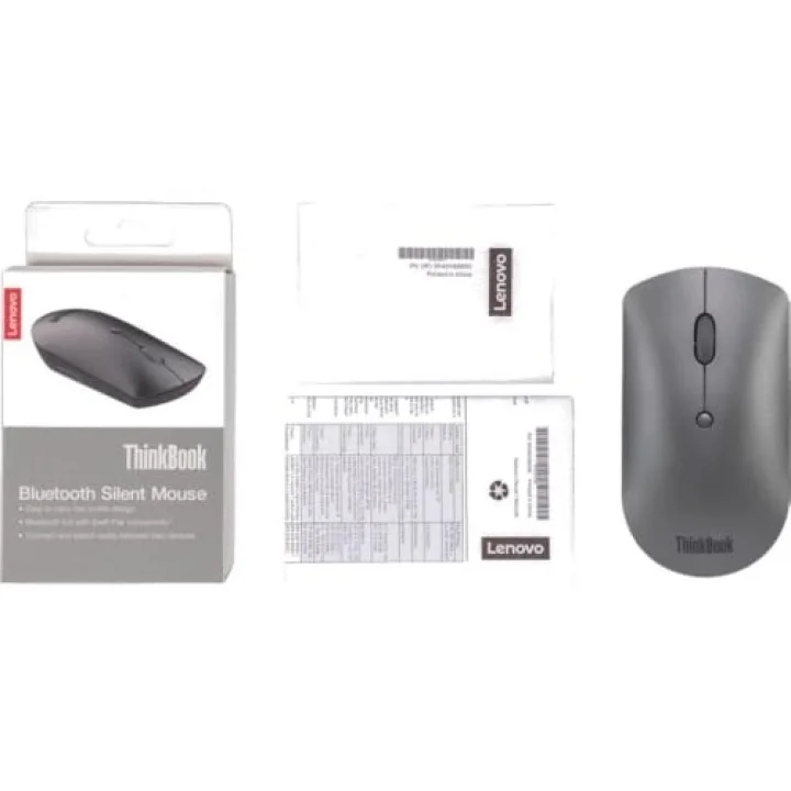 ThinkBook Bluetooth Silent Mouse, 4Y50X88824, Demir Grisi