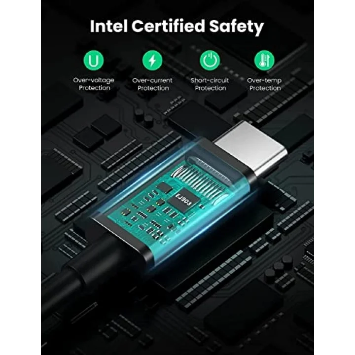 Thunderbolt 4.0 40Gbps 100W 8K Data Görüntü Kablosu 80cm