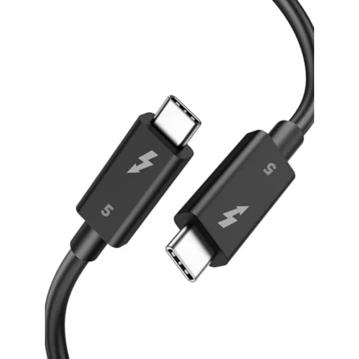 Thunderbolt 5.0 Type-C Kablo – 240W PD Hızlı Şarj, 120Gbps Veri Aktarımı, 16K 60Hz Görüntü Desteği, E-Marker Akıllı Çipli, Thunderbolt 3/4/USB4 Geriye Uyumluluklu Örgü Kablo | ZR1107