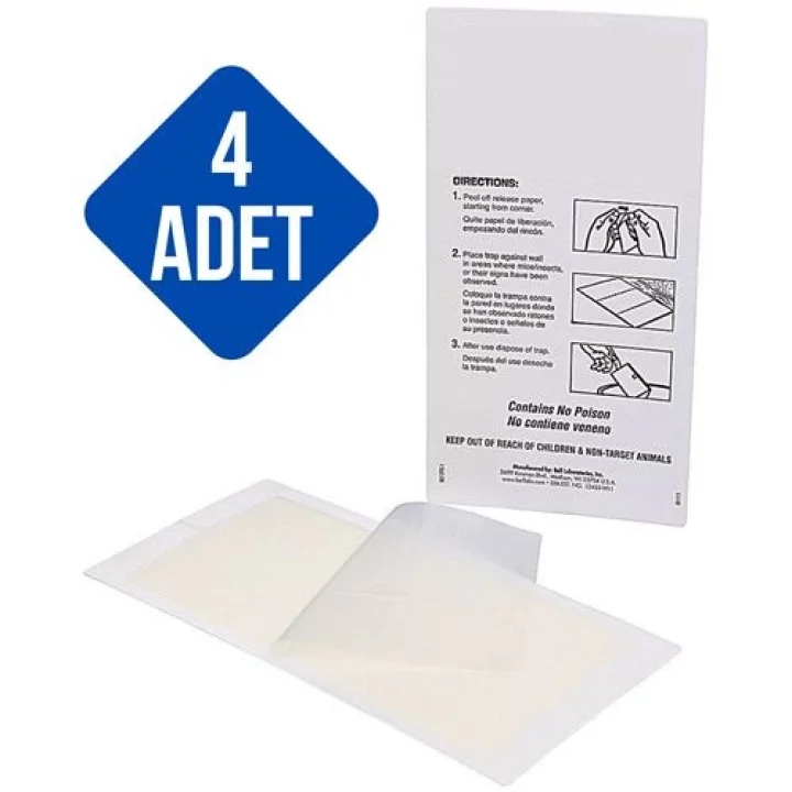 Mey İthalat® Güçlü Yapışkanlı Fare Kapanı Seti - 4 Adet 712893