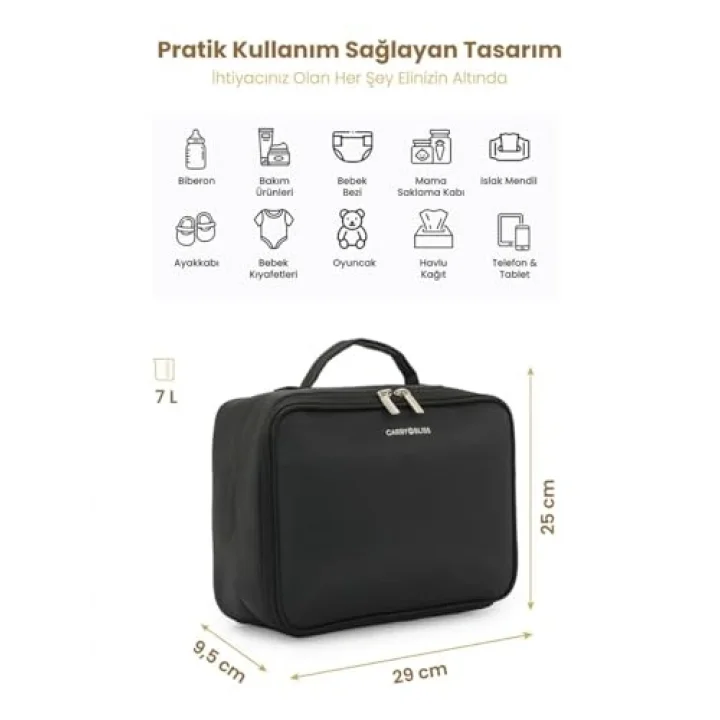 TidyPack Anti-Bakteriyel Astarlı Bebek Kıyafet ve Bez Düzenleme Çantası
