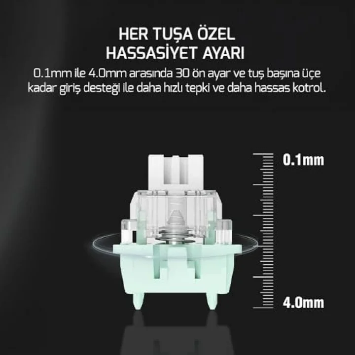 Tirus HE80 8K RGB Manyetik Switch Kablolu Gaming Klavye