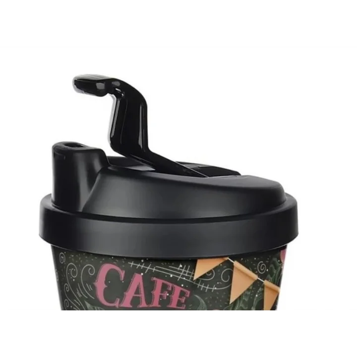 Titiz Motto Termo Bardak (400 ml) - Çift Katmanlı Isı Koruyucu ve Sızdırmaz Kapaklı Kahve Bardağı