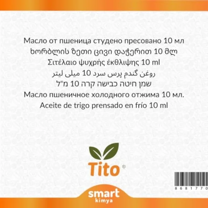Tito Buğday Yağı Soğuk Sıkım 10 ml