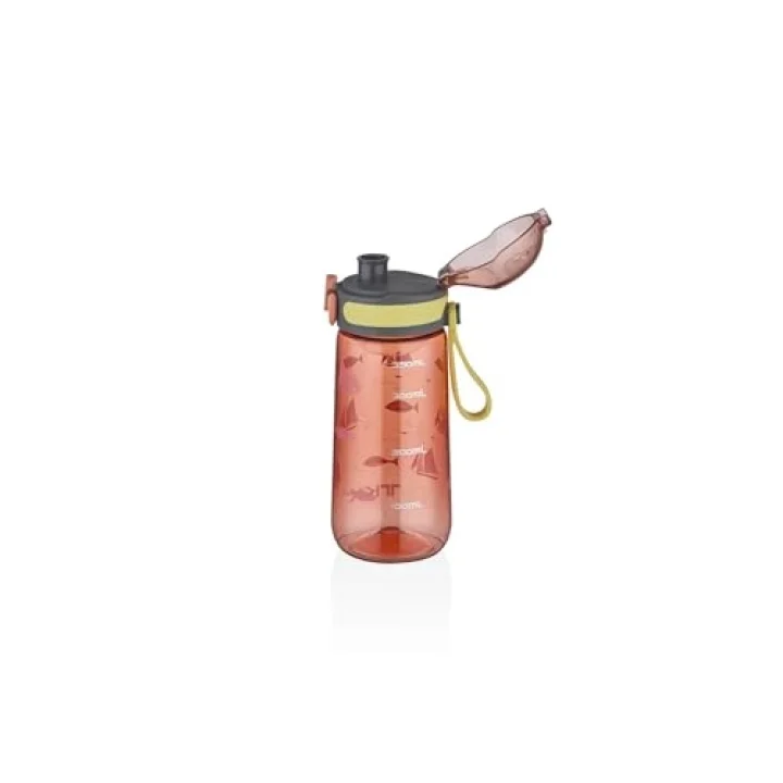 TKK 400ml Pipetsiz Taşıma Askılı Süzgeçli Çocuk Su Matarası (Turuncu)