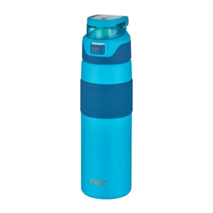 TKK 600ml Pipetsiz Çift Yalıtımlı Paslanmaz Çelik Termos Matara 6 Saat Sıcak/Soğuk (Turkuaz)