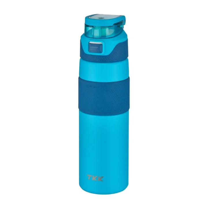 TKK 600ml Pipetsiz Çift Yalıtımlı Paslanmaz Çelik Termos Matara 6 Saat Sıcak/Soğuk (Turkuaz)