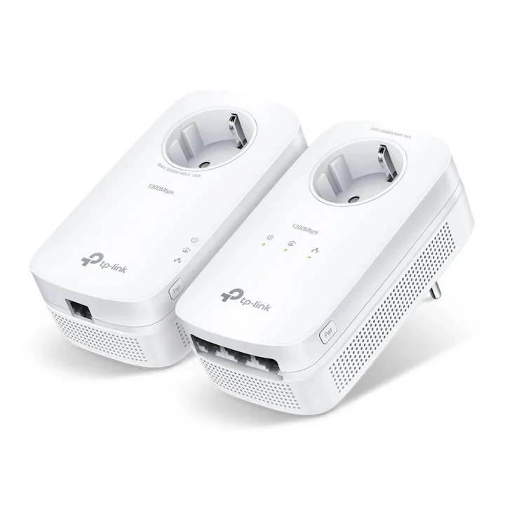 TL-PA8033P KIT, AV1300 3-Port Gigabit Passthrough Powerline Starter Kit