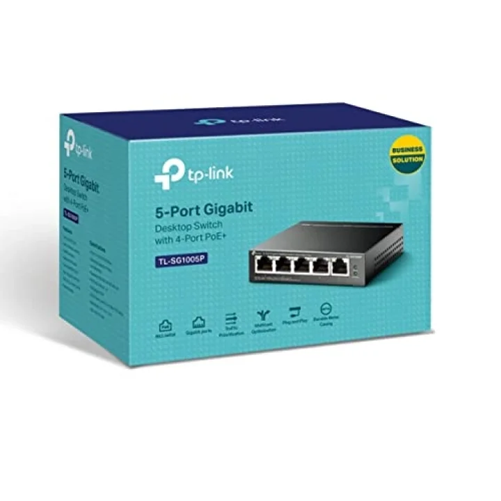 TL-SG1005P, 5-Port Gigabit Desktop Switch with 4-Port PoE+